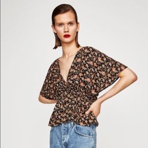 Zara Floral Print Top